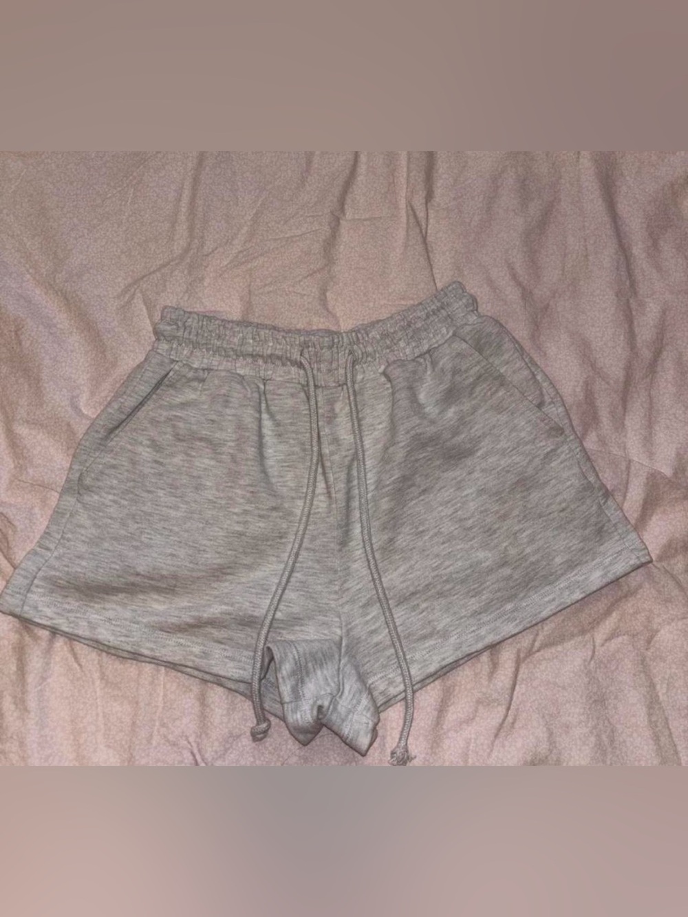 Zara Light Gray Athletic Drawstring Shorts size small